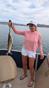 Nice Channel Catfish caught jigging and trolling with light tackle in partly cloudy conditions.