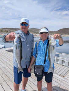 A day out on the lake, with a few good catches.