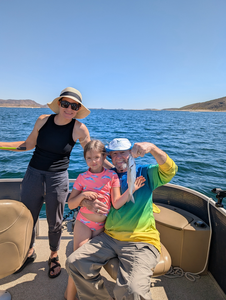 Enjoying a peaceful day on the lake.