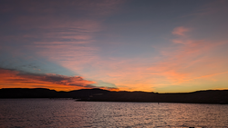 Perfect evening colors paint the sky at Lake Pleasant.