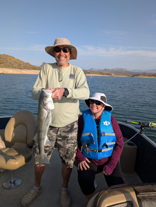 Peaceful day fishing on the lake.