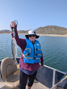 Peaceful day on the lake with a catch.