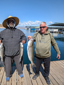 Reeled in a good one on the lake.