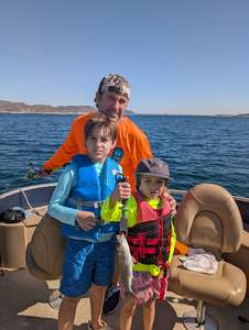 Spending a relaxing day on the water with a few good catches.