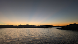 Perfect evening for jigging and trolling with light tackle after morning rain cleared up.