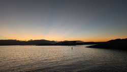 Perfect evening conditions for jigging and trolling with light tackle.