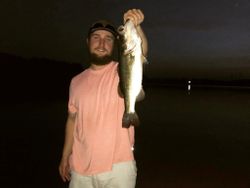 A lone angler fishing in the picturesque location of Alba