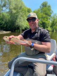 Angler fishing in Vermont