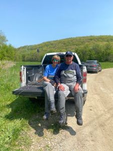 Two anglers fishing in VT