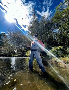 Person fishing in VT