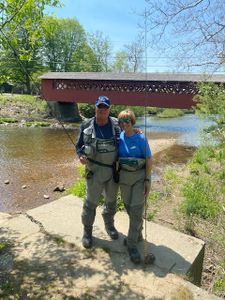 Two people fishing in Arlington