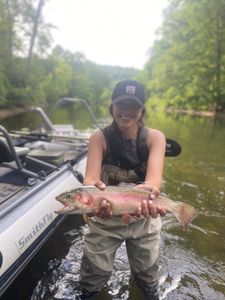 A single rainbow trout caught in Arlington
