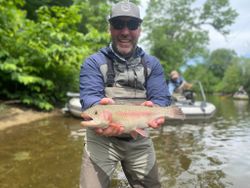 A rainbow trout caught while fishing in Vermont