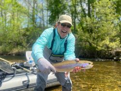 A Rainbow Trout fish caught in Vermont