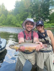 Scenic view of a sea trout caught in VT