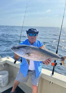 One huge greater amberjack fish caught while fishing in NC