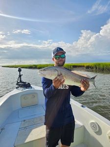 Redfish measuring 23 inches caught while fishing in SC