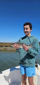 Redfish caught at Folly Beach fishing