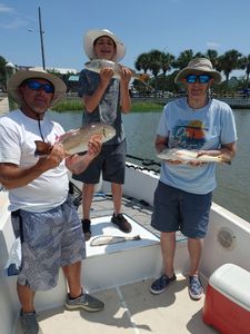 Three redfish caught on fishing trip in SC