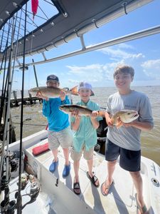 Two redfish caught fishing in Spanish Fort