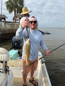 Redfish catch on fishing boat in Spanish Fort AL