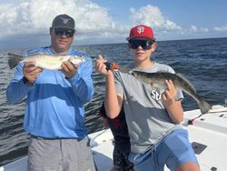 Two spotted weakfish caught while fishing in Spanish Fort