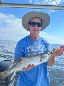 Spotted Weakfish, 18 inch fish, caught while fishing in Spanish Fort