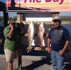 Two redfish caught in Fulton, Texas