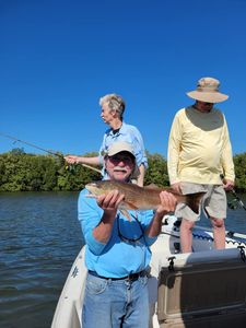 A group of 3 people fishing in Homosassa
