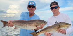 Two big redfish caught while fishing in Homosassa
