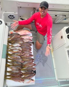 Two fish caught during a fishing tour in Miami