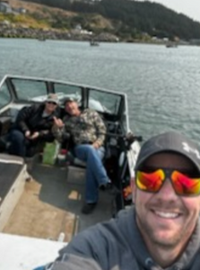 Three people fishing in Oregon