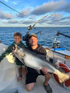 Chinook Salmon caught during fishing in Kenosha