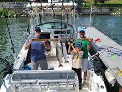 Two chum salmon caught while fishing in Kenosha