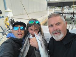 Three people fishing in Wisconsin