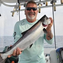 Angler in Kenosha enjoying a day of fishing