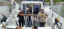 Two Chinook Salmon caught while fishing in Kenosha