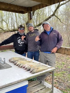 A trio of anglers fishing in Michigan