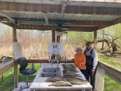 Anglers fishing in Ludington