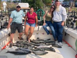 Group of 4 people fishing in MI