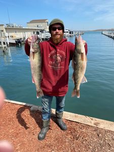 Two big fish caught while fishing in Michigan