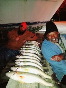 Two people fishing in Michigan