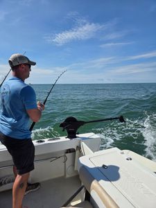 Focused fishing action off Hampstead, NC.
