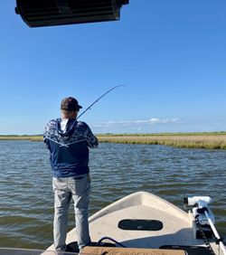 Scenic view of Matagorda coastline during fishing trip