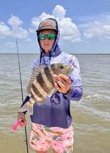 Sheepshead fish caught while fishing in Matagorda