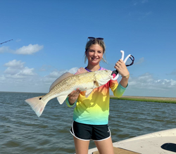 A redfish caught while fishing in Matagorda