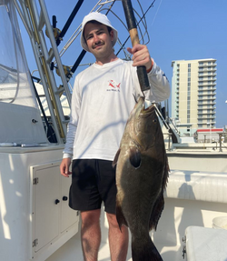 Angler with a big catch at Pensacola Beach