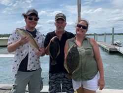 Three anglers fishing at Cedar Point