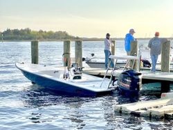 Two people fishing in North Carolina