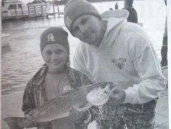 One person fishing at Cedar Point